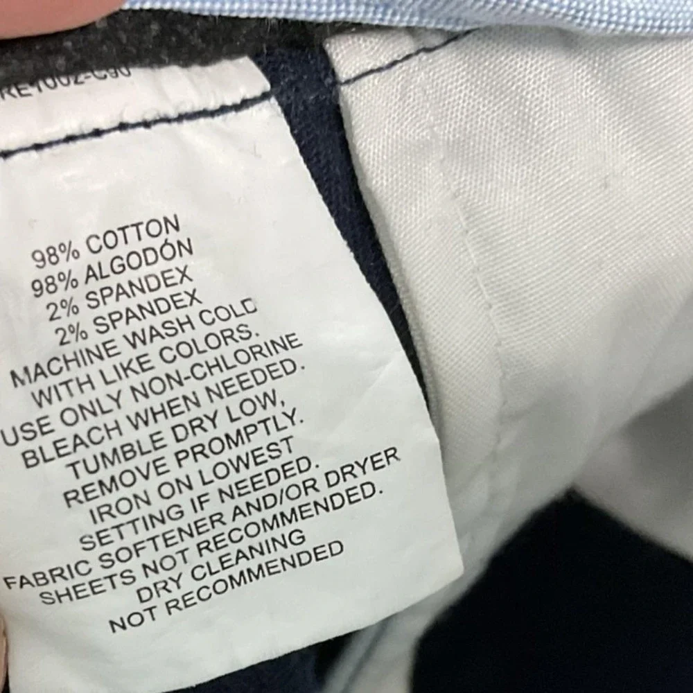 Nautica School Uniform Pants Boys 10 Blue Twill Adjustable‎ Waist Stretch Cotton